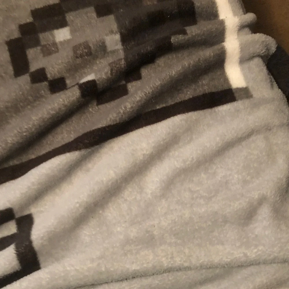 Soft Geometric Block Plush Throw Blanket - Gray & Yellow